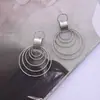 Pendientes de aro redondos de moda de múltiples capas Pendientes nuevos europeos y americanos Accesorios de moda populares personalizados
