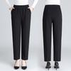 Pantalones Casuales de Pierna Recta Elásticos de Cintura Alta Estilo Primavera y Otoño para Madres de 60-70 Años, Pantalones Gruesos para Mujeres de Mediana Edad y Mayores, Estilo Nuevo