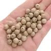 Contas de Madeira com Furo Grande Placa de Contas Soltas Pulseira Acessórios de Pulseira Colar Contas Artesanais Material DIY Acessórios de Joias