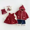 Chaqueta de algodón bordada con conejito para niñas, nueva colección de invierno 2026, linda prenda exterior acolchada para bebés, chaqueta de algodón para niños, zdw6633