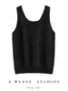 100% Cachemir Puro para Mujer, Básico, Doble Cuello en V, Sin Mangas, Tejido, Prenda Interior, Tirantes, Blanco