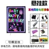 Placa de Publicidade Luminosa Eletrônica Colorida Quadro de Escrita LED Iluminado Piscante Barraca Externa Luz Noturna Placa Quadro Negro Fluorescente