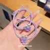 Conjunto de Elásticos de Cabelo Flor de Renda Uva Roxa ins Fofo Doce Anel de Salsicha Alto Valor Corda de Cabelo Fofa Acessórios de Cabelo