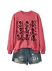Sudadera casual de moda para mujer de Halloween con nueve marcos de calavera y lazo de estrella - Tienda independiente de Amazon eBay