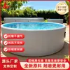 Alberca Inflable para Exteriores, Piscina Inflable Cuadrada de PVC de Doble Capa Espesada, Redonda Cepillada, Alberca Inflable para Exteriores en Casa