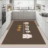 Las alfombrillas de suelo para cocina de lodo de diatomeas son antideslizantes y a prueba de aceite, se limpian con un paño y son lavables, alfombrillas para pies resistentes a las manchas en la entrada, alfombrillas absorbentes y alfombras
