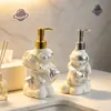 Dispensador de Jabón y Gel Antibacterial Creativo de Astronauta Tipo Prensa Botella para Gel de Ducha para Decoración de Baño en Casa