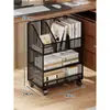 Estante Casa Sala de Estar Carrinho Móvel para Armazenamento de Livros Mesa de Estudante Simples Rack de Ajuste para Provas e Livros Didáticos