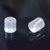 Plug de ouvido transparente para hambúrguer anti-queda não alérgico tampões de ouvido brincos brincos plug de couro acessórios de ouvido atacado