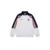 Moletom cardigã de gola alta color block listrado estilo americano para homens, marca da moda, jaqueta esportiva casual solta para casais para primavera e outono