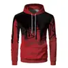 Roupas esportivas masculinas transfronteiriças, moletom masculino forrado com fleece para outono e inverno, roupas casuais masculinas para jovens adultos, com estampa jato de tinta, corte justo, estilo masculino moderno