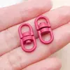 Cierre giratorio de aleación pintada color caramelo, llavero con cuentas de colores, hebilla de puerta, accesorios DIY hechos a mano
