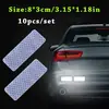 Pegatinas Reflectantes para Vehículos Eléctricos, Pegatinas Reflectantes de Seguridad para Uso Nocturno, Traseras para Bicicleta Anticolisión Impermeables de Advertencia Súper Brillantes