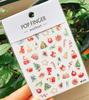 Fabricante en Stock Venta al por Mayor Calcomanías Navideñas para Uñas Copos de Nieve Navideños Concha Luz Manicura Papelería Patrones Decorativos de Joyería