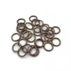 200 peças de anel fechado de metal galvanizado ouro kc anel único anel de elo anel de elo acessórios para joias diy anel aberto plano