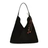El popular bolso tipo cubo estilo perezoso de este año para mujer es el nuevo modelo de verano 2026, un bolso de hombro patchwork de color liso con un bolso de axila a juego