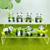 8 Bambu Panda Micro Paisagem Decorações de Mesa para Carro DIY Tesouro Nacional Chaveiro de Panda Acessórios para Decoração de Bolo