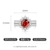 Douyin Venta Caliente Anillo de Gemas de Colores Corte Rosa Paparazzi Joyería de Diamante de Alto Carbono Brillante Transfronteriza Transmisión en Vivo Dropshipping