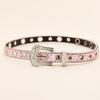 Cinto Diamante Subcultura Punk Y2K Spice Girl Milênio Strass Combina com Tudo Cinto Jeans Decorativo Feminino