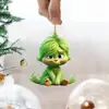 Colgante de Bebé Grinch Transfronterizo Decoración Navideña Colgante para Árbol de Navidad Adorno Pequeño Plano Acrílico