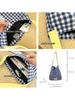 Em Stock! Modelo de Copyright! Bolsa de Lona Xadrez Contrastante de Grande Capacidade Bolsa de Ombro Simples Casual Bolsa de Compras