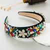 Moda Europeia e Americana Barroco Indústria Pesada Acessórios de Cabelo Super Brilhante Flor de Diamante de Vidro Faixa de Cabeça Moda Feminina Luxuosa Alta Qualidade Adorno de Cabeça