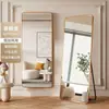 Espelho de Corpo Inteiro para Vestir, de Chão, de Parede para Casa, Autocolante de Parede, Pendurado na Parede do Quarto de Meninas, Acessório para Dormitório, Vidro Estilo Ins