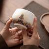 Copo de chá de porcelana branca jade de gordura de carneiro copo mestre de alta qualidade pessoal especial conjunto de chá kung fu copo de chá de cerâmica copo de chá tigela de chá lote