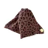 Presilha de Garra com Estampa de Leopardo para Mulheres, Presilha Triângulo Tubarão para Outono e Inverno, Novo Modelo 2025, Presilha Grande para a Parte de Trás da Cabeça, Acessório de Cabelo de Luxo