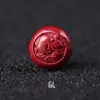 Cuentas del Zodiaco de Cinabrio Pulsera Trenzada DIY Cadena para Teléfono Llavero Accesorios Unisex Cuentas Sueltas de 12 mm Venta al por Mayor para Manualidades