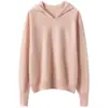 Nuevo Suéter con Capucha de Cachemira Pura para Mujer Otoño/Invierno 2026 Color Sólido Tejido Sudadera con Capucha de Manga Larga