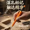 Lápiz para Carpintería de Agujero Profundo Más Vendido Transfronterizo, Lápiz Mecánico Automático para Carpintería, Marcador de Grafito con Gancho Ajustable