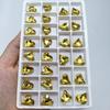 Accesorios para Uñas con Forma de Corazón Inclinado y Base Puntiaguda, Pedrería de Forma Irregular, Pedrería de Vidrio Multifacética, Joyería de Cristal al por Mayor, Arte para Uñas, Estilo de Lujo Ligero