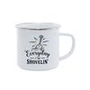 Taza de esmalte de sublimación creativa explosiva de Amazon eBay con dobladillo, revestimiento de transferencia de calor, taza de esmalte impresa para regalo