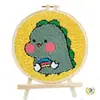 Bordado Ruso con Aguja Perforadora Kit DIY Pintura con Hilo Bordado de Pareja Punch Needle Divertido Bordado con Aguja Perforadora