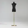 Mannequin de Exibição para Loja de Roupas Suporte de Mannequin Veludo Peito Plano Corpo Plano Meio Corpo Feminino Mannequin Adereços Mannequin de Vitrine Modelo Suporte
