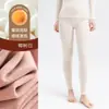 Liquidação: Roupa íntima térmica feminina, leggings de camada base sem costura para o inverno, forrada com fleece e espessada para aquecimento, à prova de vento, vendida individualmente