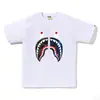 Suministro Mayorista Transfronterizo de Marca de Moda, Dropshipping de Comercio Exterior, Camiseta de Manga Corta Pesada Bape Cabeza de Mono Tiburón 230g 30