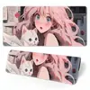 Alfombrilla de Escritorio Grande de Anime de Dibujos Animados, Pad para Escritorio, Pad con Bordes Bloqueados, Pad Antideslizante y Resistente a Manchas para Oficina y Gaming, Teclado