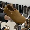 Zapatos de Algodón Retro de Color Sólido con Forro de Felpa, Estilo Birkenstock para Mujer, Nuevos Zapatos Casuales Versátiles de Suela Suave para Invierno