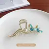 YHJ Accesorios para el Cabello Nuevo Pinza de Mordida Cola de Pez Azul Pasador de Aleación Pinza de Tiburón para la Parte Trasera de la Cabeza de las Mujeres Pinza de Agarre de Alta Calidad para la Cabeza del Cabello