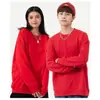 Sudadera Pulóver Redonda Oversize Estilo High Street Americano para Hombres y Mujeres 2026 Primavera/Otoño Nuevo Estilo Color Sólido Versátil