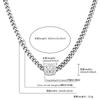 Europa y Estados Unidos 3MM moda más vendido popular Joker cadena clavicular joyería acero inoxidable cadena cubana collar de circón al por mayor