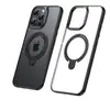 Novo Produto Adequado para Capa de Celular Iphone15Pro, Suporte Giratório com Anel Duplo Magnético, Capa Protetora Apple 16Promax
