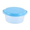 Lonchera con Tapa, Caja de Plástico Transparente Sellable para Congelador, Caja Creativa de Color Macarrón para Conservación Doméstica, Caja Redonda de Almacenamiento