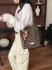 Bolso Tote de Ante con Lunares Estilo Coreano Perezoso para Mujer Retro Otoño/Invierno Versátil Gran Capacidad Ligero para el Trabajo Bolso de un Solo Hombro