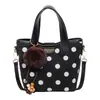 Bolso tipo cubo de lunares súper popular para mujer, nuevo bolso de hombro cruzado vintage para el otoño de 2026, bolso de mano de alta gama