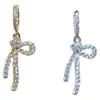 Accesorios DIY de Cristal que Conserva el Color Relleno de Oro de 14K Colgante de Lazo de Circonita Colgante Pulsera Collar Accesorios Hechos a Mano con Cuentas