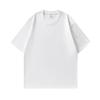 Camiseta de Algodón Peinado con Hombros Caídos de 220 g para Hombres y Mujeres, Camiseta de Manga Media de Color Sólido, Camiseta Publicitaria Estampada, Estilo Chino, Algodón Puro Transpirable