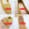 Flats de punta cuadrada para mujer 2022 Primavera y Verano Nuevo estilo Suela suave Transpirables Slip-On Tejidos Tacón medio Transpirables Fly-Knit Zapatos tipo beanie